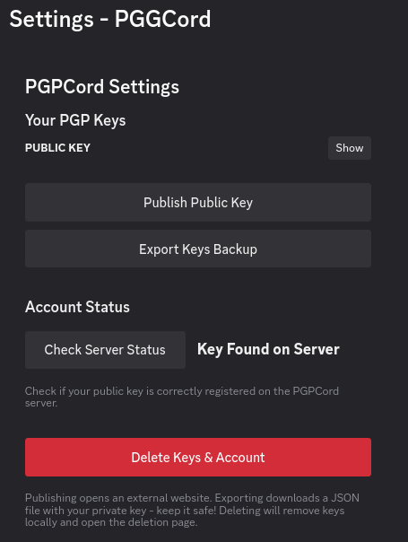 Settings Placeholder